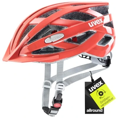 Abbildung von uvex i vo 3D leichter Allround Helm für Damen und Herren individuelle Größenanpassung erweiterbar mit LED Licht grapefruit 56 60 cm