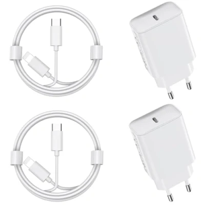 Abbildung von 30W Schnellladegerät und Schnellladekabel for iPhone 14/14 Pro/14 Pro Max/14 Plus 13 12 11 SE XR X XS 8, 2 Pack USB C Ladegerät 2M Ladekabel Stecker Netzteil Adapter Ladestecker Netzstecker