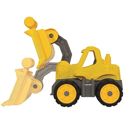 Abbildung von BIG Power Worker Mini Radlader Fahrzeug geeignet als Sandspielzeug und für das Kinderzimmer, Reifen aus Softmaterial, perfekt unterwegs, Kinder ab 2 Jahren