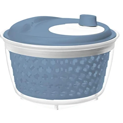 Abbildung von Rotho Fresh Salatschleuder, Kunststoff (PP) BPA frei, blau/transparent, 4.5l (25.0 x 25.0 16.5 cm)