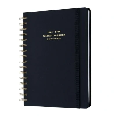 Abbildung von Kokonote Terminplaner 2025 2026 Kalender Buchkalender Back to Black Planer Schülerkalender 25/26 Studienplaner 2025/2026 Wochenplaner Schulplaner A5 Geschenke Schulsachen Aesthetic