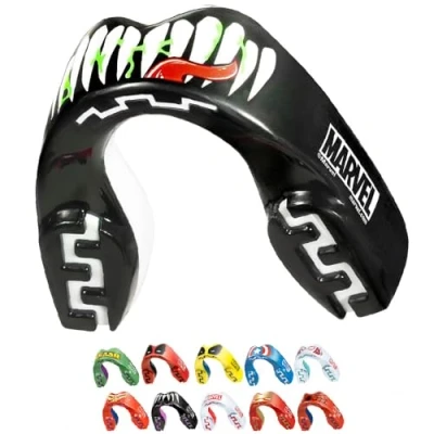Abbildung von Marvel Venom Sport Zahnschutz Erwachsene und Kinder Mundschutz Für alle Vollkontakt Sportarten einschließlich Rugby, MMA, Kampfsport, Kickboxen, Judo, Hockey &amp; Boxe