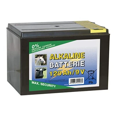 Abbildung von Kerbl 44228 Alkaline Trockenbatterie Power Block, 9V, 120Ah, 165mm Länge, 110mm Breite, Hohe
