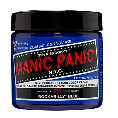Abbildung von Manic Panic Rockabilly Blue Classic Creme, Vegan, Cruelty Free, Semi Permanent Hair Dye 118ml