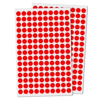 Abbildung von 3000 Stück, 10mm Klebepunkte Etiketten Aufkleber Selbstklebende Rot