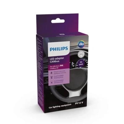 Abbildung von CANBus Adapter für Philips Ultinon Pro6000 H4 LED, 3 in 1 Lösung, verhindert Warnmeldungen im Armaturenbrett sowie Flackern und Dimmen