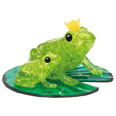 Abbildung von Crystal Puzzle 3D Froschpaar Grün Transparentes Design 43 Teile Bausatz für Kinder und Erwachsene HCM Kinzel