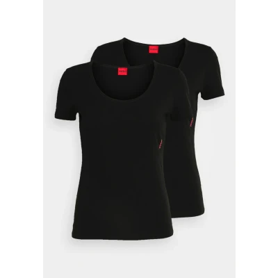 Abbildung von HUGO TWIN 2 PACK Nachtwäsche Shirt, Damen, Größe: XS, Black