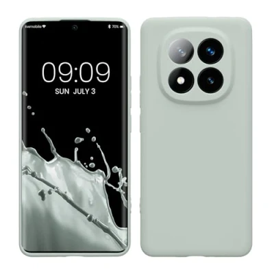 Abbildung von kwmobile Handyhülle kompatibel mit Xiaomi Redmi Note 14 Pro+ 5G / Pro Plus Hülle Handy Case aus weichem Silikon in Cool Mint