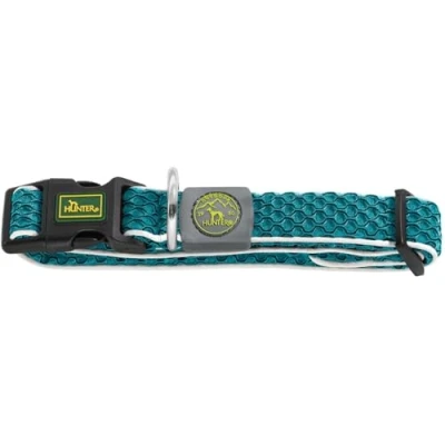 Abbildung von HUNTER HILO VARIO BASIC Halsung für Hunde, 3D Mesh Material, reflektierend, luftdurchlässig, leicht, S M, türkis