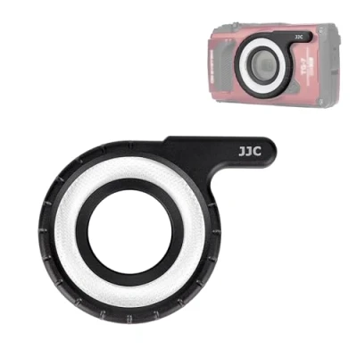 Abbildung von JJC Makro LED Lichtleitring für Olympus Tough TG 7 6 5 4 3 2 1 TG7 TG6 TG5 Kameras, Serie Kamera Dedizierte Lichtleiteraufsatz Ring Beleuchtung Fotografie Zubehör