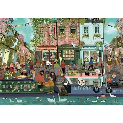 Abbildung von Ravensburger Puzzle 12000814 Riverside Town 1000 Teile für Erwachsene und Kinder ab 14 Jahren,