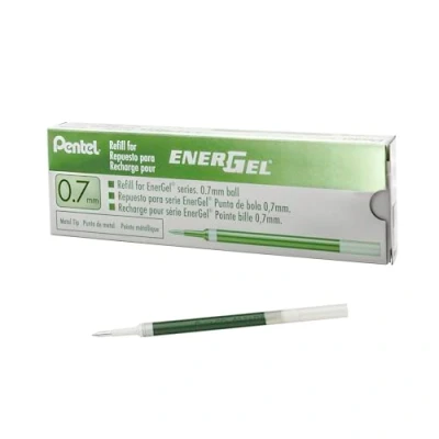 Abbildung von Pentel LR7 KX Nachfüllmine für EnerGel Stifte 0,7mm, Hellgrün, 12 Stück