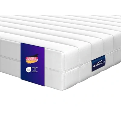 Abbildung von Traumnacht Basic 2 in 1 Duo orthopädische 7 Zonen Kaltschaummatratze, Härtegrad und 3, Öko Tex zertifiziert, 80 x 200 cm, Höhe 15 produziert nach deutschem Qualitätsstandard