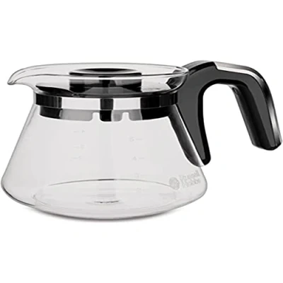 Abbildung von Russell Hobbs Ersatzglaskanne [für Kaffeemaschine Compact Home 24210 56] Kaffeekanne Glas für Filterkaffeemaschine 700325, Schwarz