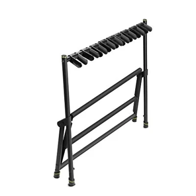 Abbildung von Gravity VARI 9 Multi Gitarrenständer für bis zu akustische, bass oder elektrische Gitarren, schwarz