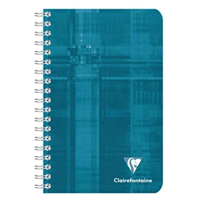 Abbildung von Clairefontaine 8602C Packung mit 5 Notizbücher Spiralbindung, 11 x 17 cm, kariert, 90 g, Blatt, farbig sortiert, 1 Pack