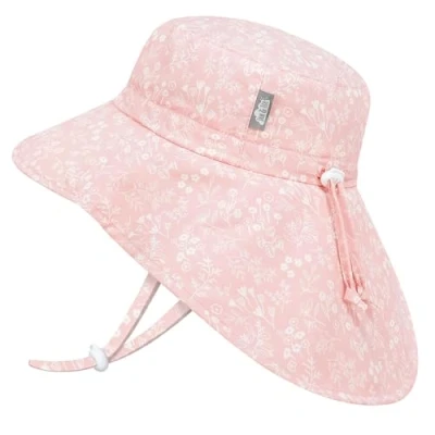 Abbildung von Jan &amp; Jul Mädchen Schnell trocknender Sonnenhut mit Nackenschutz für Schwimmen, Strandhut Kleinkinder und Kinder (L: 2 5 Jahre, Pink Prairie)
