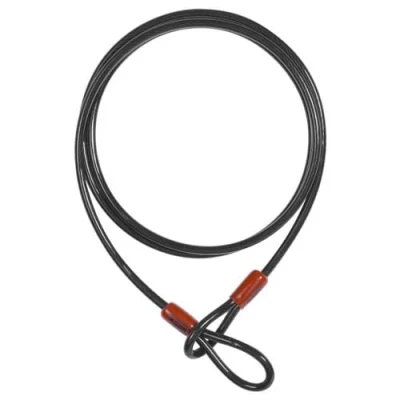 Abbildung von ABUS Schlaufenkabel Cobra 10 Stahlseil mit Kunststoff ummantelt Sicherung für Fahrrad und Motorrad Zubehör 1,4 Meter lang, mm stark, Schwarz