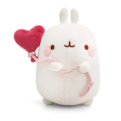 Abbildung von NICI Kuscheltier MOLANG mit Herzballon 48cm weiß Stofftier aus weichem Plüsch, niedliches Plüschtier zum Kuscheln und Spielen, für Kinder &amp; Erwachsene, tolle Geschenkidee 61675