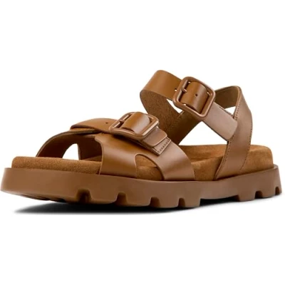 Abbildung von Camper Brutus Riemensandalette, Damen, Größe: 37, Mittelbraun Schuhe