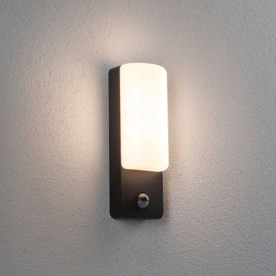 Abbildung von Paulmann 94851 LED Außenwandleuchte Bonnie Bewegungsmelder IP44 93x77mm 3000K 8,5W 560lm 230V Anthrazit Aluminium Außenleuchte