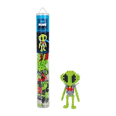 Abbildung von Plus 9604246 Kreativ Bausteine Tube, Alien, Geniales Konstruktionsspielzeug, 100 Teile
