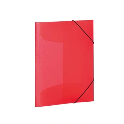 Abbildung von HERMA Sammelmappe A4 Rot Transluzent, Eckspanner Mappe aus Kunststoff mit Gummizug und Innenklappen für Kinder, Jungen Mädchen