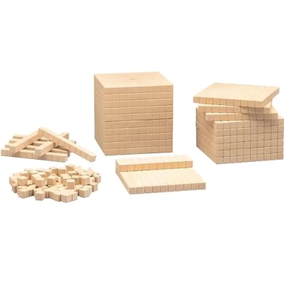 Abbildung von WISSNER® aktiv lernen Dienes Grundsortiment zum Dezimalrechnen 121 Teile RE Wood®