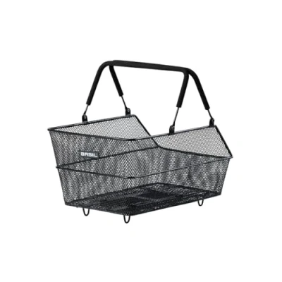 Abbildung von Basil Cento MIK Fahrradkorb, Schwarz abschließbares System inkl., wetterfest, robust, 21 Liter Volumen, ideal für den Gepäckträger und tägliche Nutzung
