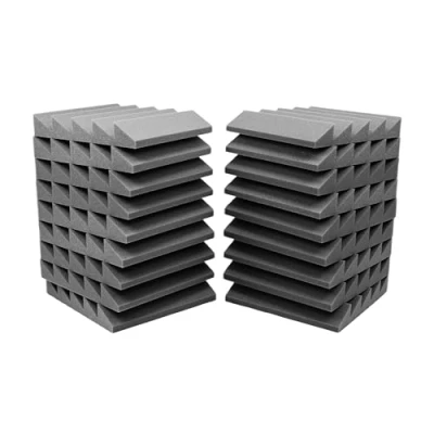 Abbildung von AcousPanel Akustikpaneele, 18 Stück Akustikschaumstoff, 30x30x5cm, Hochdichte Schallabsorber Wand, Schallabsorber, Schalldämmung für Tonstudio, Nicht Vakuum komprimiert, Anthrazit Grau