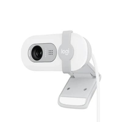 Abbildung von Logitech Brio 100 Full HD Webcam für Meetings und Streaming, Auto Lichtausgleich, integriertes Mikrofon, Abdeckblende, USB A, Microsoft Teams, Google Meet, Zoom mehr Weiß