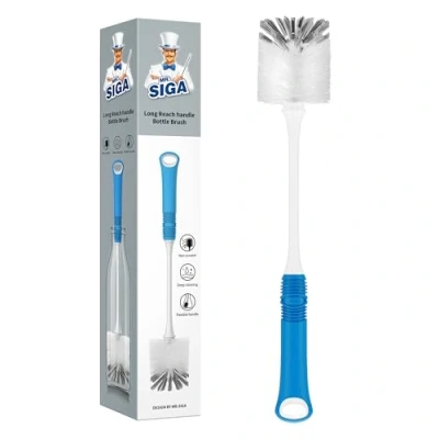 Abbildung von MR.SIGA Reinigungsbürste mit langem Griff Tassenbürste Flaschenbürste Bürste für Gläser Spülbürste Tüllenbürste Nylonborsten, 1er Pack