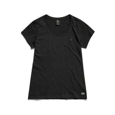 Abbildung von G Star Eyben Vneck Tshirt basic, Damen, Größe: XXS, Dk black
