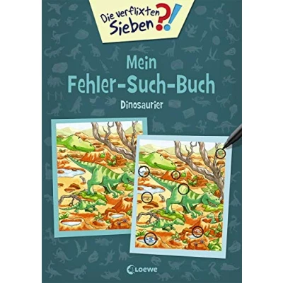 Abbildung von Die verflixten Sieben Mein Fehler Such Buch Dinosaurier: Rätsel für Kinder ab 6 Jahre