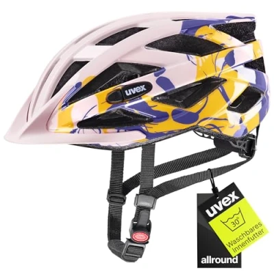 Abbildung von uvex air wing leichter Allround Helm für Damen und Herren individuelle Größenanpassung erweiterbar mit LED Licht powder liquids 56 61 cm