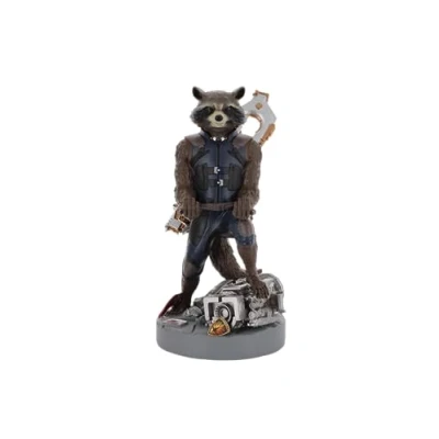 Abbildung von Cableguys Gaming Figur Marvel Guardians of the Galaxy Rocket Raccoon Zubehör Controller oder Smartphone Halterung Inkl. USB Kabel