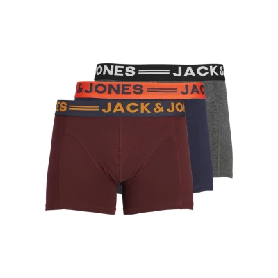Abbildung von Jack &amp; Jones Jaclichfield 3 PACK Panties, Herren, Größe: Small, Burgundy