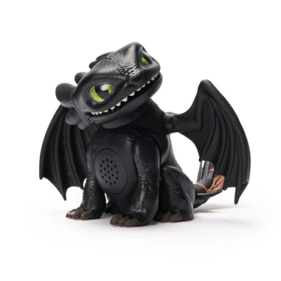 Abbildung von Dreamworks How to Train your Dragon, Interaktiver Mini Drache Ohnezahn, Figur mit Soundeffekten, Spielzeug für Kinder ab 4 Jahren