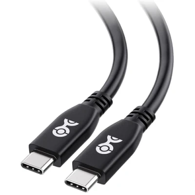Abbildung von Cable Matters USB4 Kabel mit 40Gbps Daten, 8K Video und 240W Ladeleistung in 2 Meter USB 4 voll kompatibel C, Thunderbolt 3
