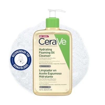 Abbildung von CeraVe Feuchtigkeitsspendendes Reinigungsöl, Intensive und langanhaltende Feuchtigkeit für normale bis sehr trockene Haut, Reinigung Körper Gesicht, mit 3 essenziellen Ceramiden, 473 ml