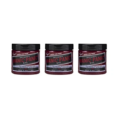 Abbildung von Manic Panic Rock&#039;N&#039;Roll Red Classic Creme, Vegan, Cruelty Free, Semi Permanent Hair Dye 3 x 118ml