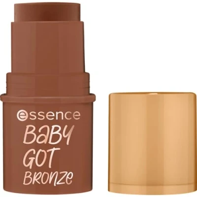 Abbildung von essence baby got bronze bronzing stick, Konturstift, Nr. 40, Braun, natürlich, strahlend frisch, vegan, ohne Konservierungsstoffe, Parabene, Mikroplastikpartikel, 1er Pack (5.5g)