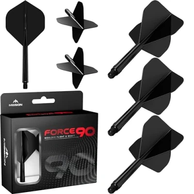 Abbildung von Mission Force 90 Black NO2 Dart Flights Medium