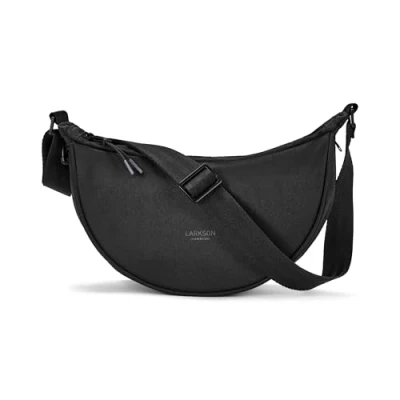 Abbildung von LARKSON Crossbody Bag Damen &amp; Herren Schwarz Solveig Small Umhängetasche im Halbmond Style Halbrunde Schultertasche Moon Design Wasserabweisend