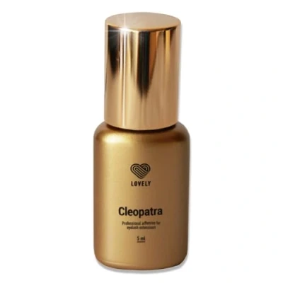 Abbildung von LOVELY Wimpernkleber CLEOPATRA Trocknungszeit SOFORT, bis zu 8 Wochen Halt, sehr beständig &amp; ideal für Allergiker schneller Kleber professionelle Wimpernverlängerung 5ml Schwarz
