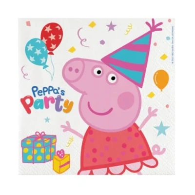 Abbildung von BeenSmile, PEPPA PIG 33 CM Servietten, Papierservietten, Partyzubehör, Partys, Feiern und Kindergeburtstage, 20 Stück