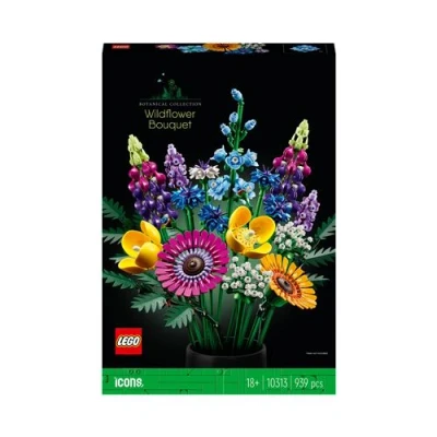 Abbildung von LEGO 10313 Icons Wildblumenstrauß Set, Künstliche Blumen mit Mohn und Lavendel, Heimdekoration, Basteln für Erwachsene, Home Deko, Geschenke Frauen, Männer, Sie &amp; Ihn, Botanical Collection