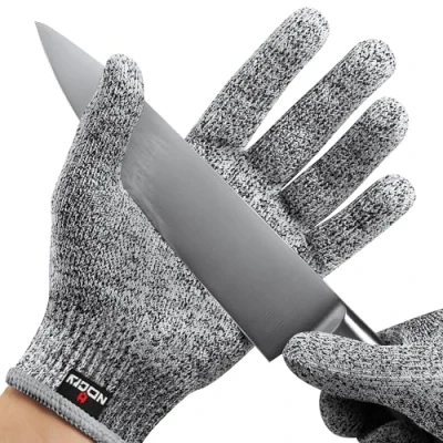 Abbildung von NoCry Schnittsichere Handschuhe Leistungsfähiger Level 5 Schutz, lebensmittelecht. Größe : M, 1 Paar
