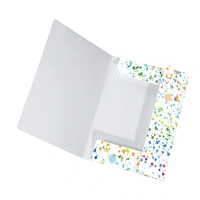 Abbildung von Original Falken Sammelmappe Kinder. Aus extra starkem Karton mit 3 Klappen und Gummiband für DIN A3 Motiv Kleckse Aufbewahrungs Zeichen Mappe die Schule
